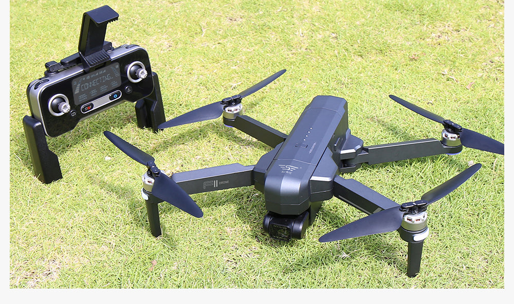 Drone F11S 4K GPS Pro de SJRC | Anti-secousses EIS 2-Axes | Camera WiFi 3Km | Quadcopter RC à Moteur sans Balai