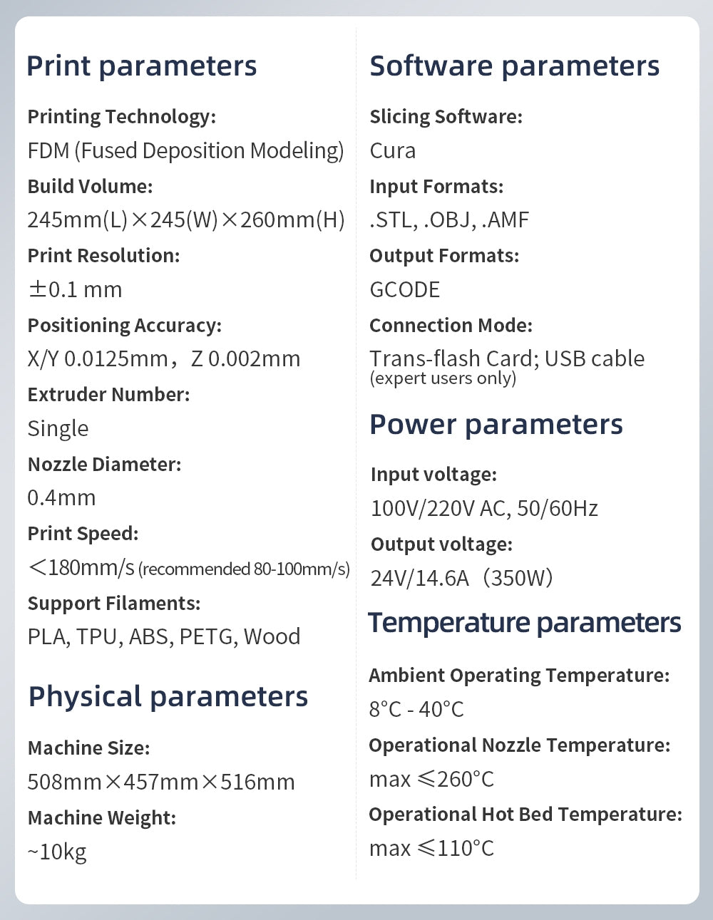 Imprimante 3D VYPER (ANYCUBIC) | Impression 3D FDM | Bowden | PLA / ABS / PETG & TPU / Bois