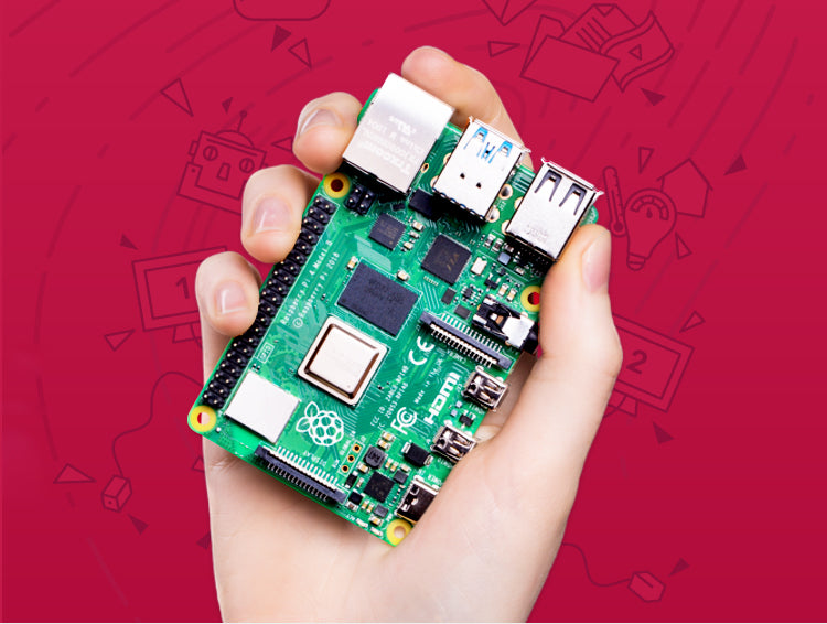 Raspberry Pi 4 Modèle B, 2-OU-8Go RAM, Quad-Core et CPU 1.5Ghz