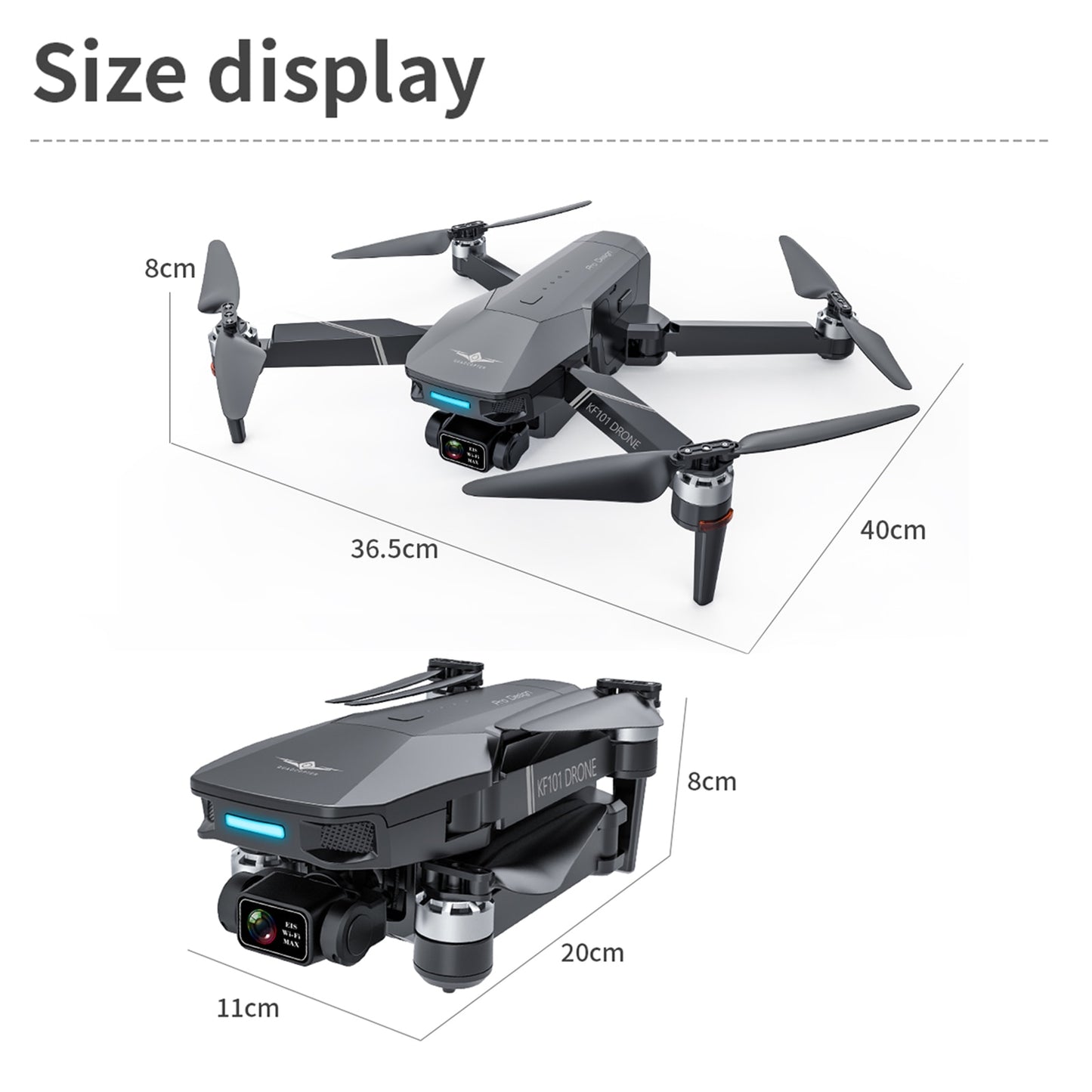 Drone Professionnel KF101 MAX GPS | Stabilisation EIS 3-Axes | Camera 4K HD 5G WiFi