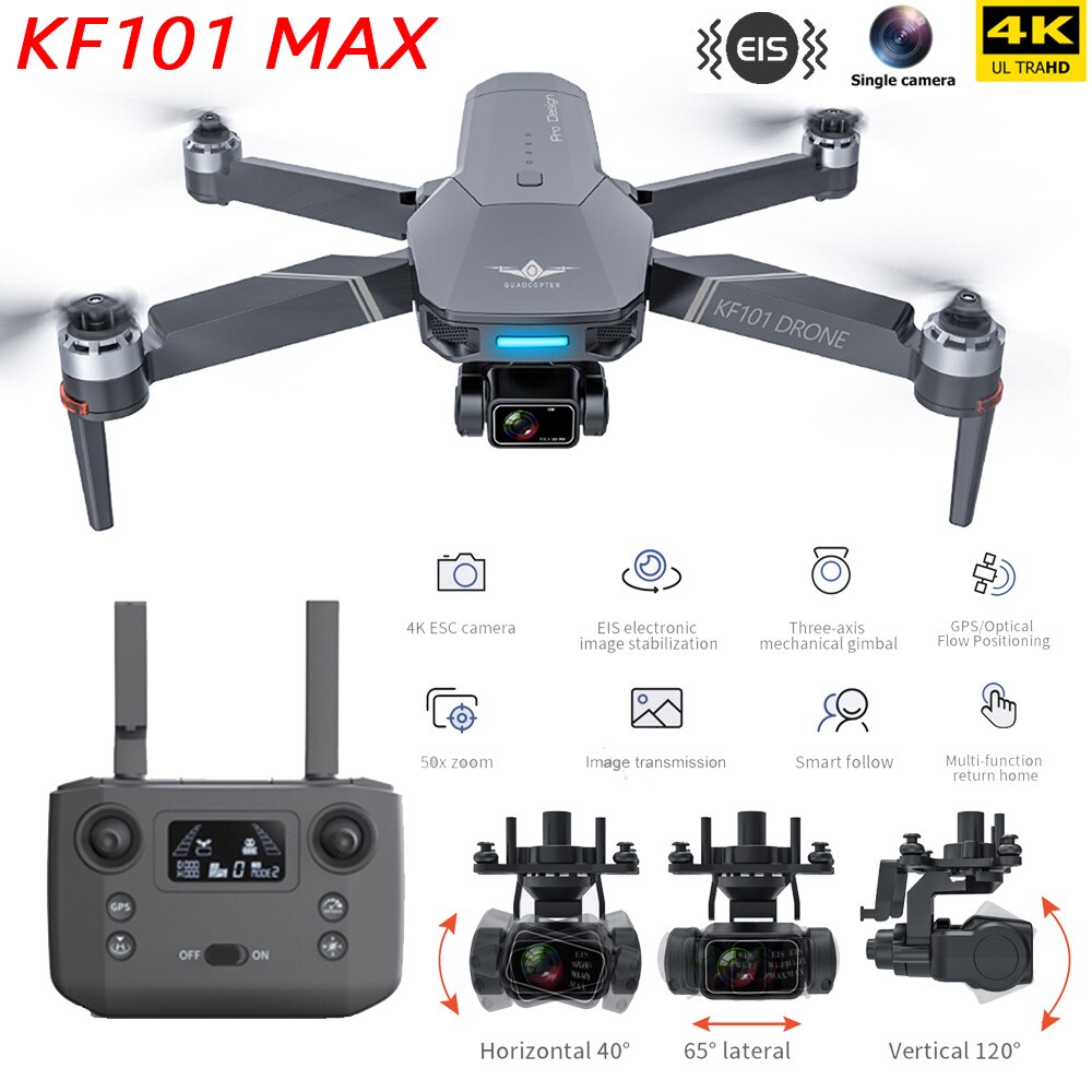 Drone Professionnel KF101 MAX GPS | Stabilisation EIS 3-Axes | Camera 4K HD 5G WiFi