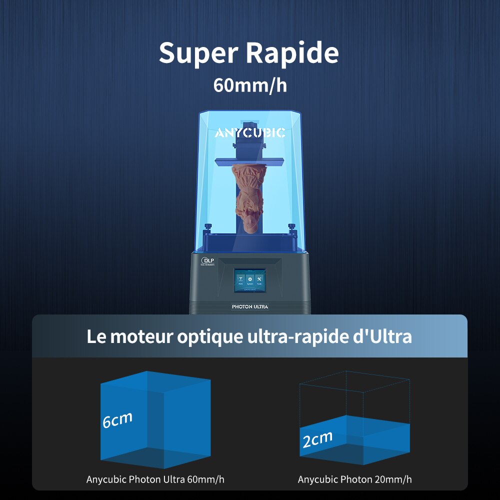 Imprimante 3D PHOTON ULTRA (ANYCUBIC) | Impression 3D DLP | Vitesse max. 60 mm/h
