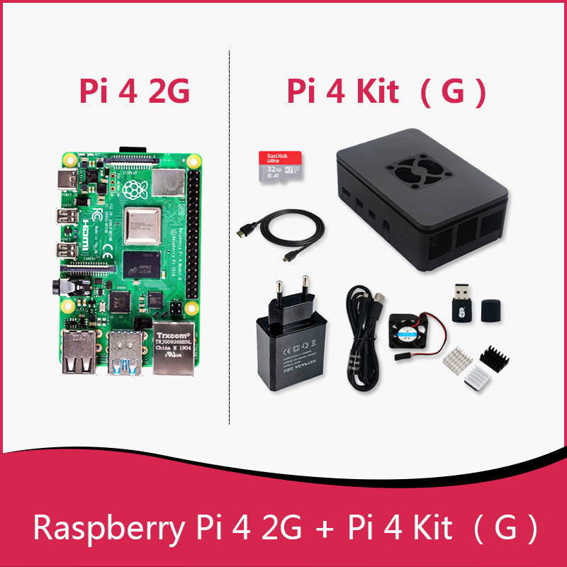 Raspberry Pi 4 Modèle B, 2-OU-8Go RAM, Quad-Core et CPU 1.5Ghz