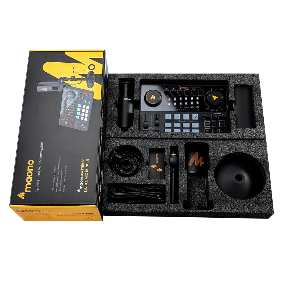 Maonocaster AME2A | Microphone XLR | Podcasting | DJ | Streaming Live | Compatibilité PC Win Mac