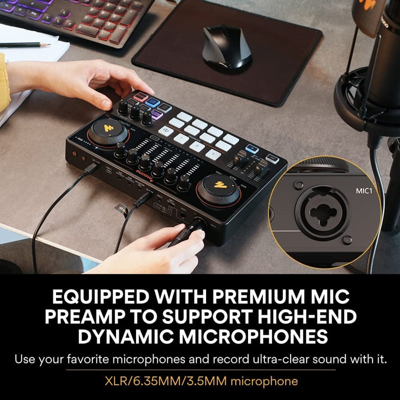 Maonocaster AME2A | Microphone XLR | Podcasting | DJ | Streaming Live | Compatibilité PC Win Mac