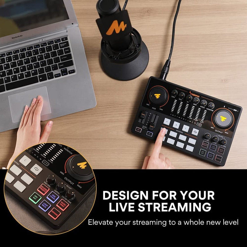 Maonocaster AME2A | Microphone XLR | Podcasting | DJ | Streaming Live | Compatibilité PC Win Mac