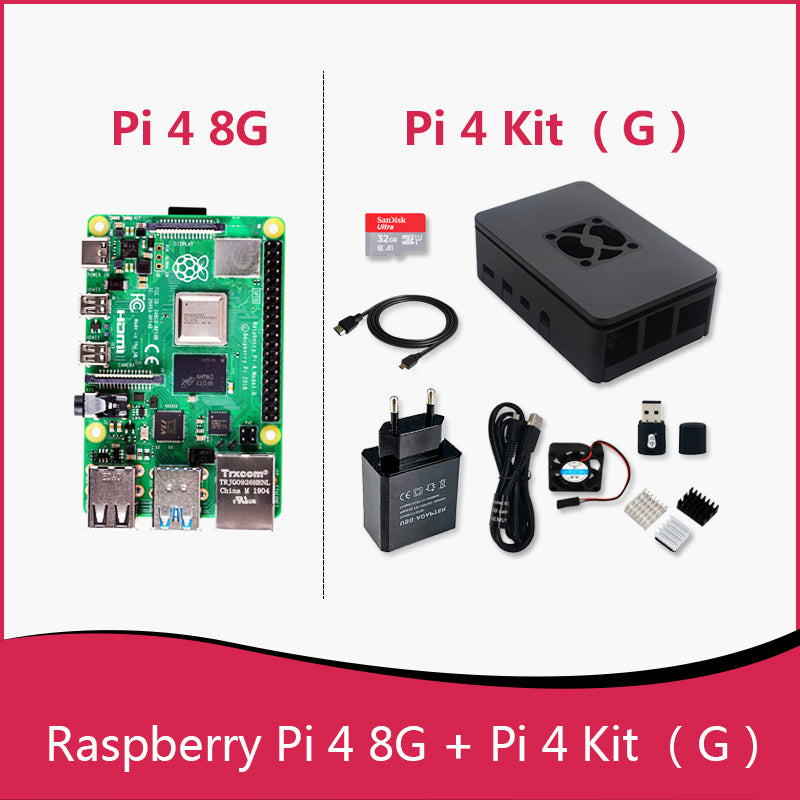 Raspberry Pi 4 Modèle B, 2-OU-8Go RAM, Quad-Core et CPU 1.5Ghz