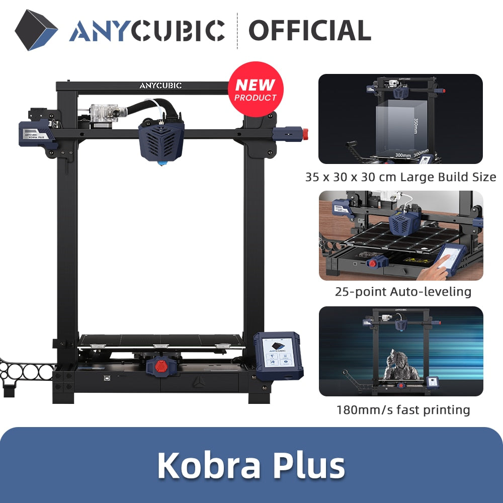 Imprimante 3D KOBRA PLUS (ANYCUBIC) | Impression 3D FDM | Bowden | PLA / ABS / PETG & TPU