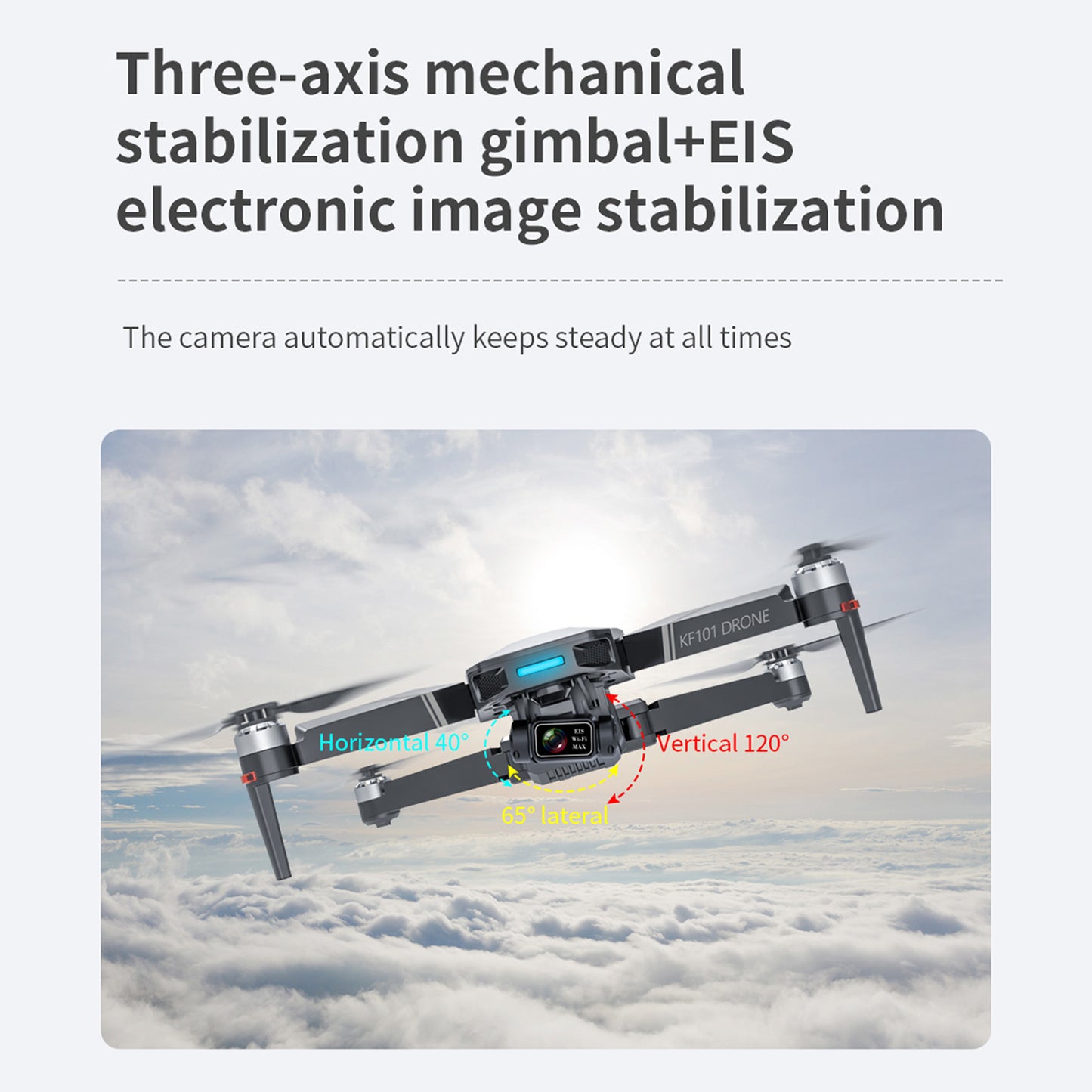 Drone Professionnel KF101 MAX GPS | Stabilisation EIS 3-Axes | Camera 4K HD 5G WiFi